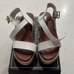 MIA Women's White Strappy Sandals